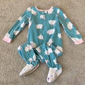 Fleece footed pj
